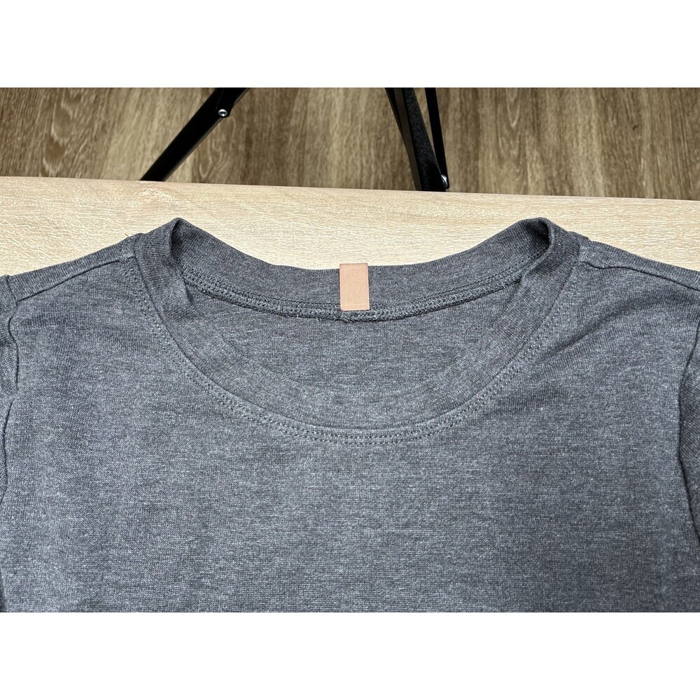 Lunya Restore Base Pima Cotton Long Sleeve Tee Gray Heather Size Small - Picture 3 of 7
